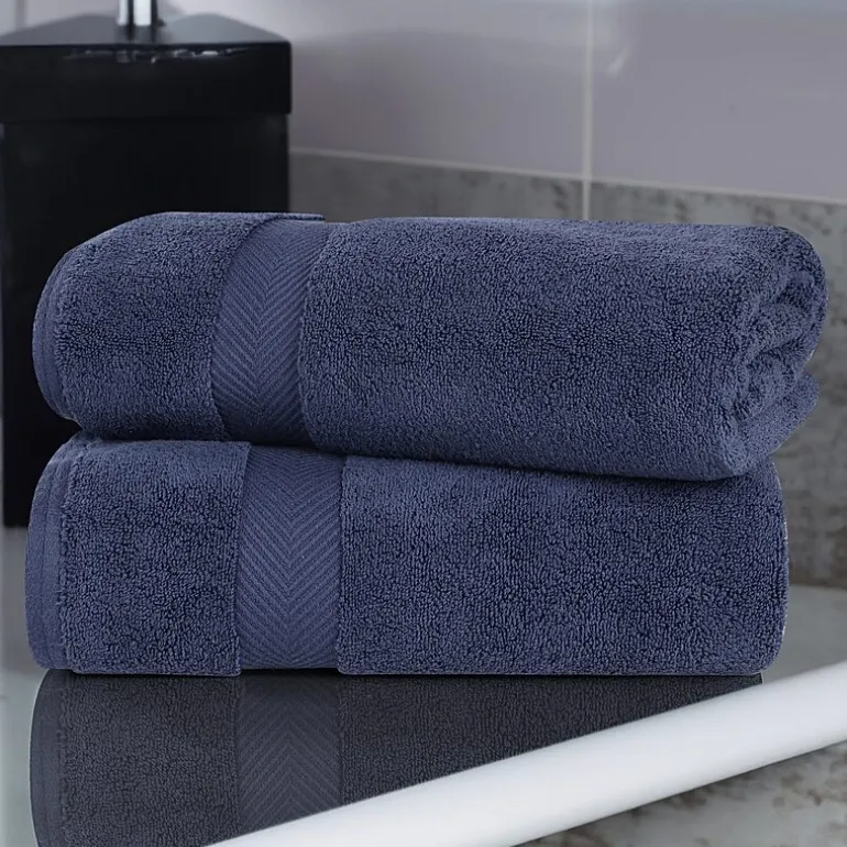 SUPERIOR® Zero Twist Cotton Chevron 2-pc. Bath Sheet