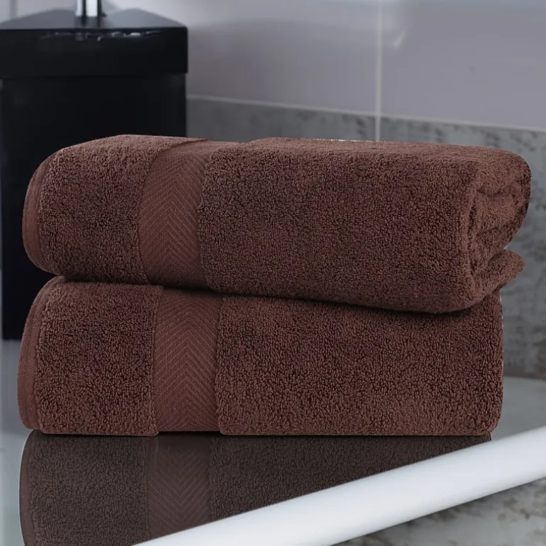 SUPERIOR® Zero Twist Cotton Chevron 2-pc. Bath Sheet