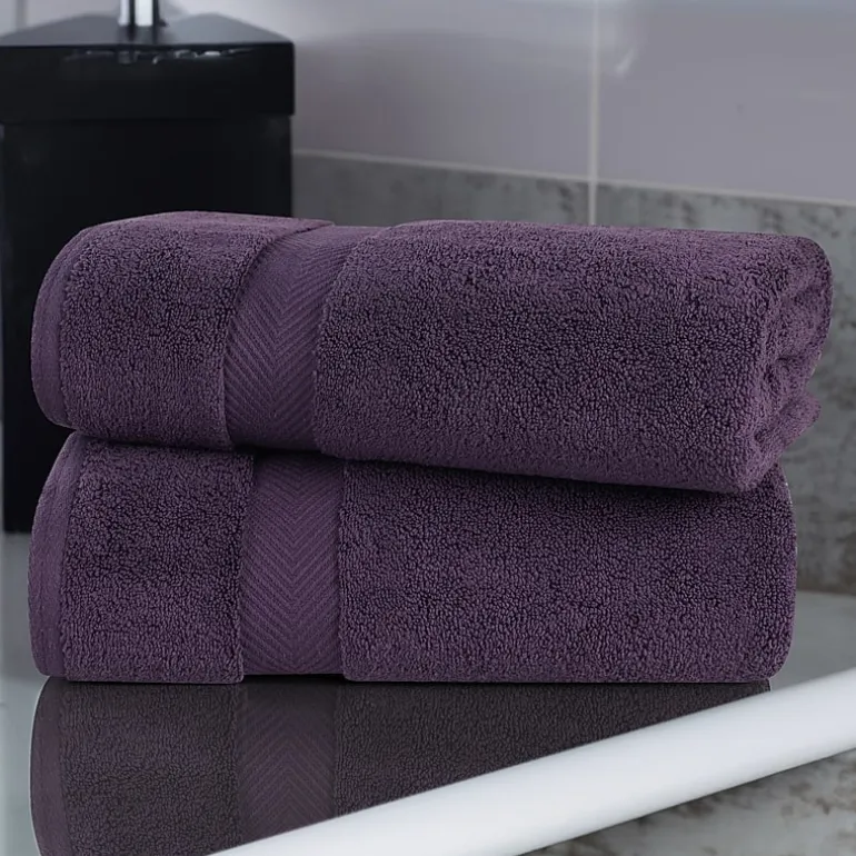 SUPERIOR® Zero Twist Cotton Chevron 2-pc. Bath Sheet