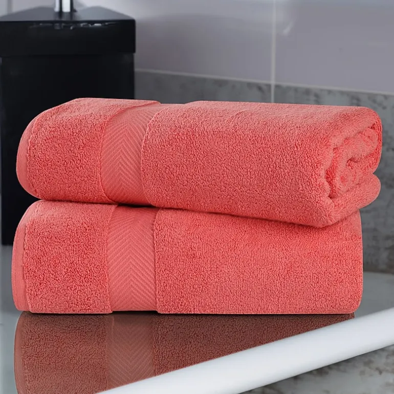 SUPERIOR® Zero Twist Cotton Chevron 2-pc. Bath Sheet