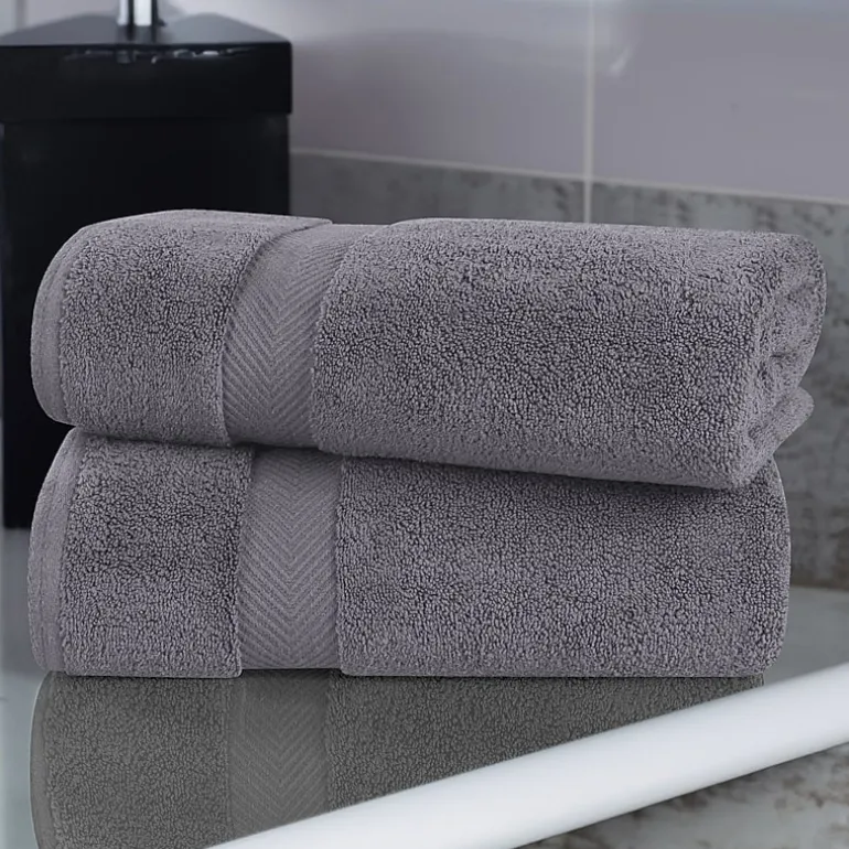 SUPERIOR® Zero Twist Cotton Chevron 2-pc. Bath Sheet
