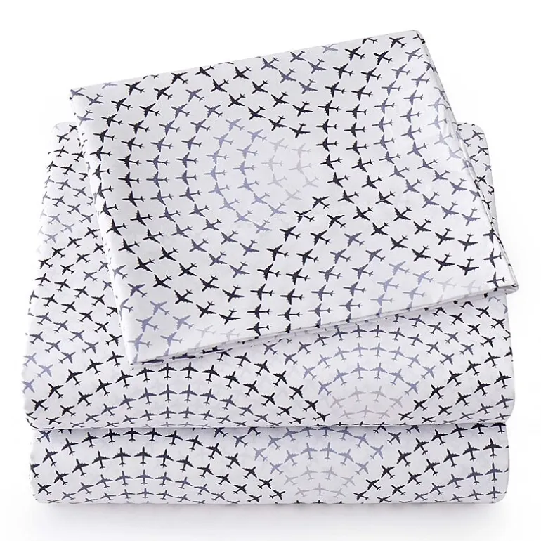 Sweet Home Collection™ Airplanes Microfiber Wrinkle Resistant Kids Sheet Set