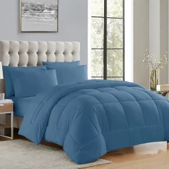 Sweet Home Collection™ All Season Reversible Bed-in-A-Bag Solid Color Comforter & Sheet Set Ultra Soft Bedding