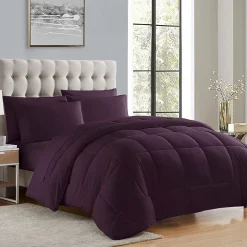 Sweet Home Collection™ All Season Reversible Bed-in-A-Bag Solid Color Comforter & Sheet Set Ultra Soft Bedding