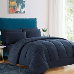 Sweet Home Collection™ All Season Reversible Bed-in-A-Bag Solid Color Comforter & Sheet Set Ultra Soft Bedding