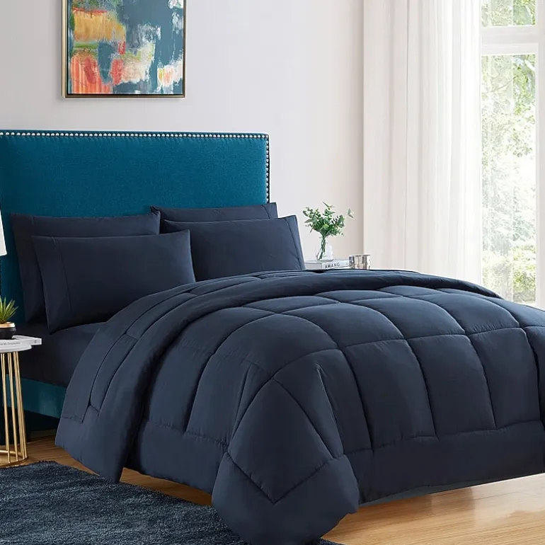 Sweet Home Collection™ All Season Reversible Bed-in-A-Bag Solid Color Comforter & Sheet Set Ultra Soft Bedding