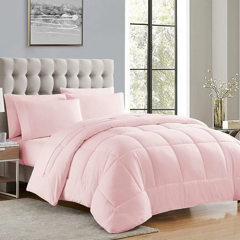 Sweet Home Collection™ All Season Reversible Bed-in-A-Bag Solid Color Comforter & Sheet Set Ultra Soft Bedding