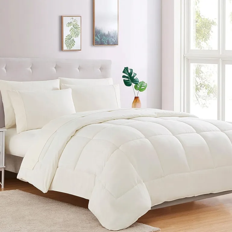 Sweet Home Collection™ All Season Reversible Bed-in-A-Bag Solid Color Comforter & Sheet Set Ultra Soft Bedding