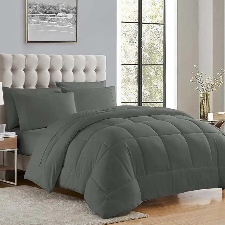 Sweet Home Collection™ All Season Reversible Bed-in-A-Bag Solid Color Comforter & Sheet Set Ultra Soft Bedding