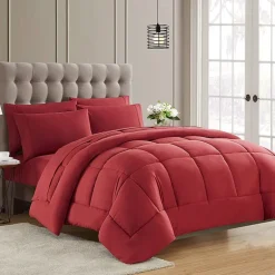Sweet Home Collection™ All Season Reversible Bed-in-A-Bag Solid Color Comforter & Sheet Set Ultra Soft Bedding