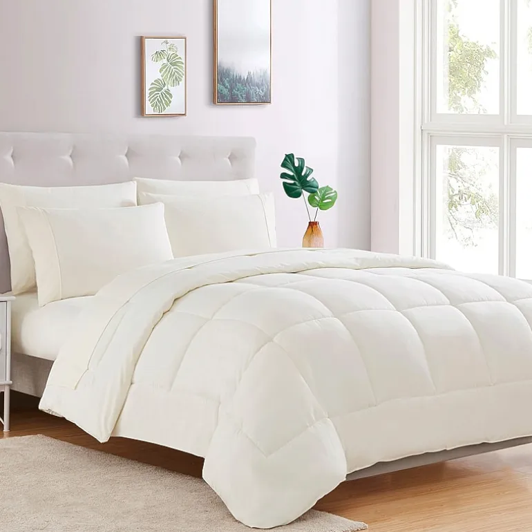 Sweet Home Collection™ All Season Reversible Bed-in-A-Bag Solid Color Comforter & Sheet Set Ultra Soft Bedding