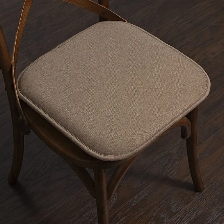 Sweet Home Collection™ Charlotte Jacquard Memory Foam No Slip Back 16" x 16" Chair Pad Cushion