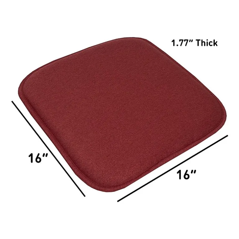 Sweet Home Collection™ Charlotte Jacquard Memory Foam No Slip Back 16" x 16" Chair Pad Cushion