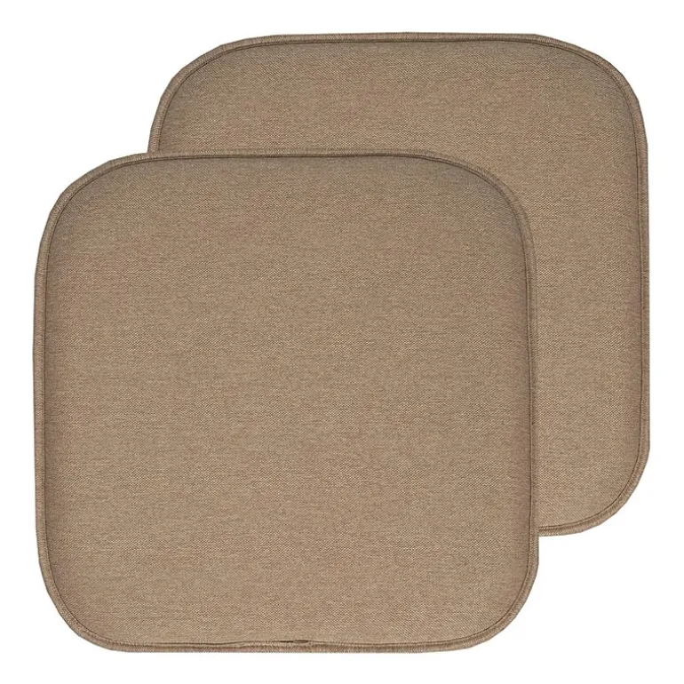 Sweet Home Collection™ Charlotte Jacquard Memory Foam No Slip Back 16" x 16" Chair Pad Cushion