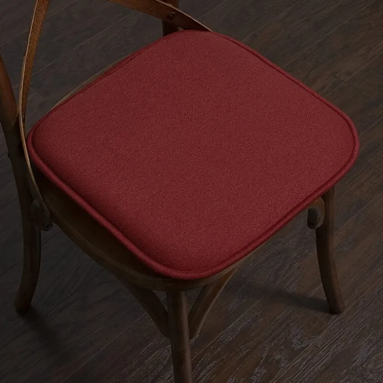 Sweet Home Collection™ Charlotte Jacquard Memory Foam No Slip Back 16" x 16" Chair Pad Cushion