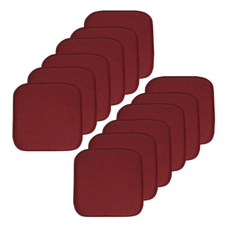 Sweet Home Collection™ Charlotte Jacquard Memory Foam No Slip Back 16" x 16" Chair Pad Cushion
