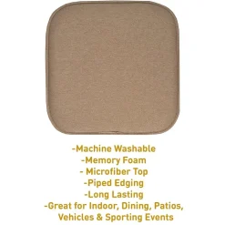 Sweet Home Collection™ Charlotte Jacquard Memory Foam No Slip Back 16