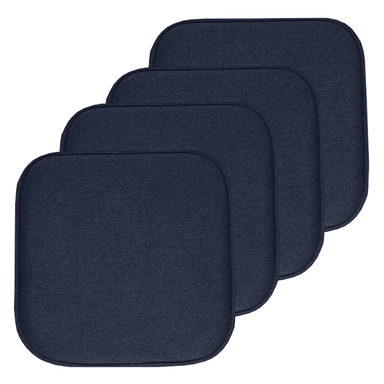 Sweet Home Collection™ Charlotte Jacquard Memory Foam No Slip Back 16" x 16" Chair Pad Cushion