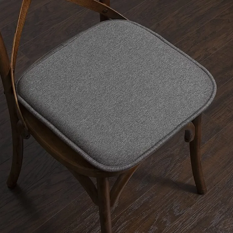 Sweet Home Collection™ Charlotte Jacquard Memory Foam No Slip Back 16" x 16" Chair Pad Cushion