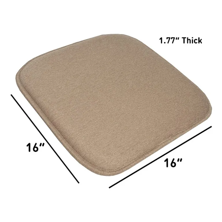 Sweet Home Collection™ Charlotte Jacquard Memory Foam No Slip Back 16" x 16" Chair Pad Cushion