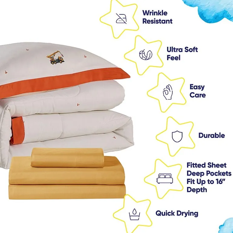 Sweet Home Collection Construction Cozy Kids Bedding Set Down Alternative Comforter Set