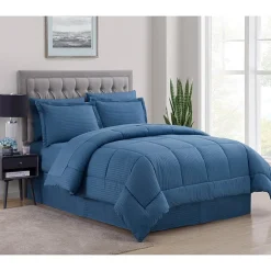Sweet Home Collection™ Embossed Dobby Stripe Bed In A Bag All Season Complete Set