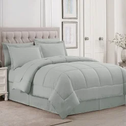 Sweet Home Collection™ Embossed Dobby Stripe Bed In A Bag All Season Complete Set