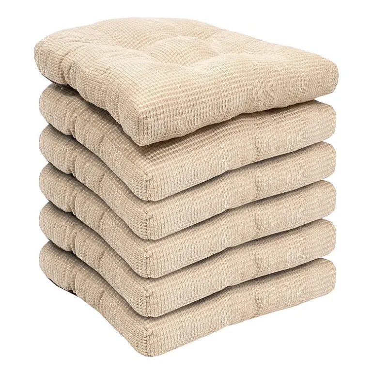 Sweet Home Collection™ Fluffy Memory Foam Tufted Chair Cushion Non Slip Rubber Back