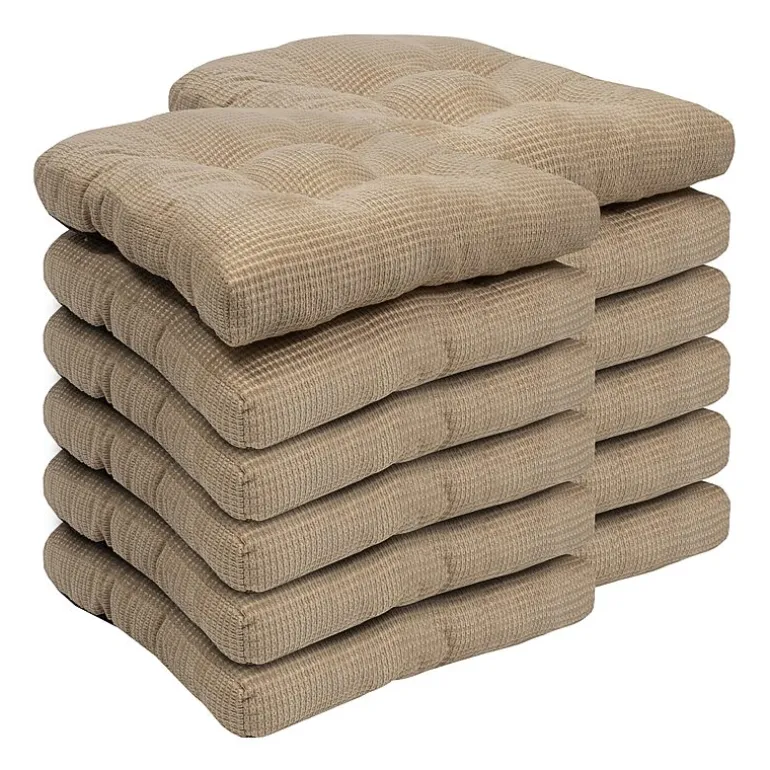Sweet Home Collection™ Fluffy Memory Foam Tufted Chair Cushion Non Slip Rubber Back