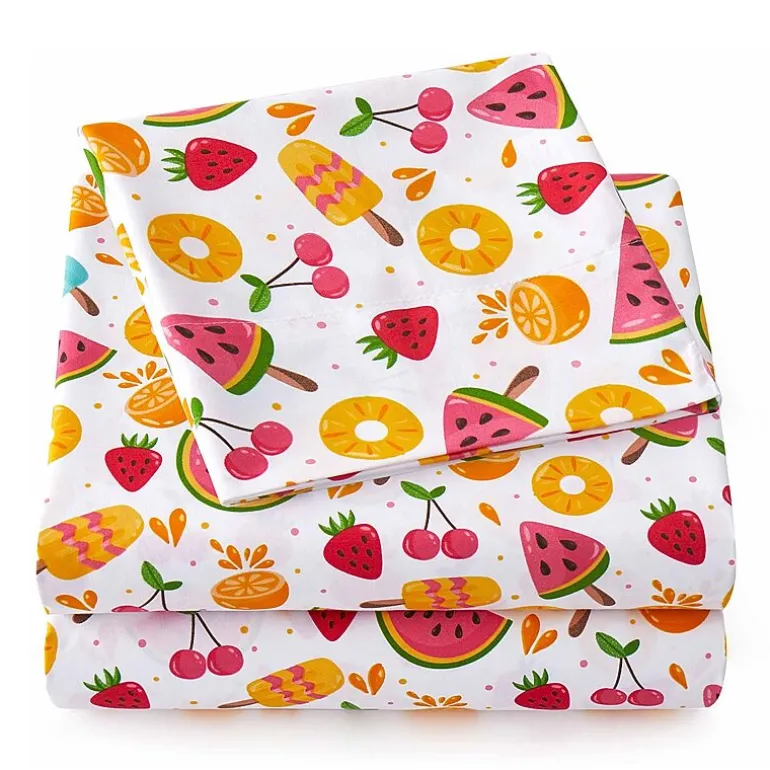 Sweet Home Collection™ Fruity Fun Microfiber Wrinkle Resistant Kids Sheet Set