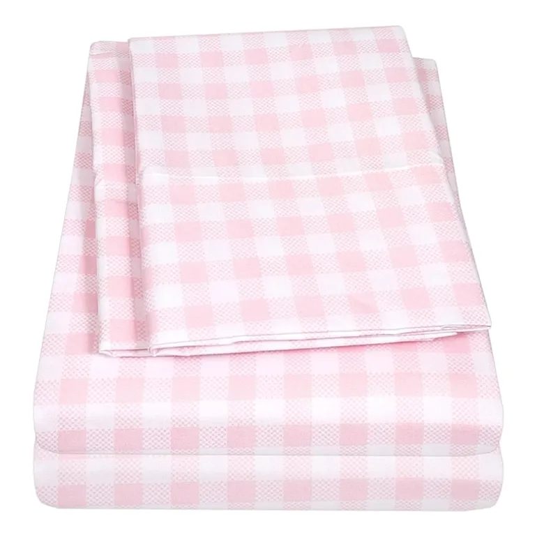 Sweet Home Collection™ Gingham Microfiber Wrinkle Resistant Kids Sheet Set