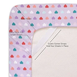 Sweet Home Collection™ Hearts Microfiber Wrinkle Resistant Kids Sheet Set