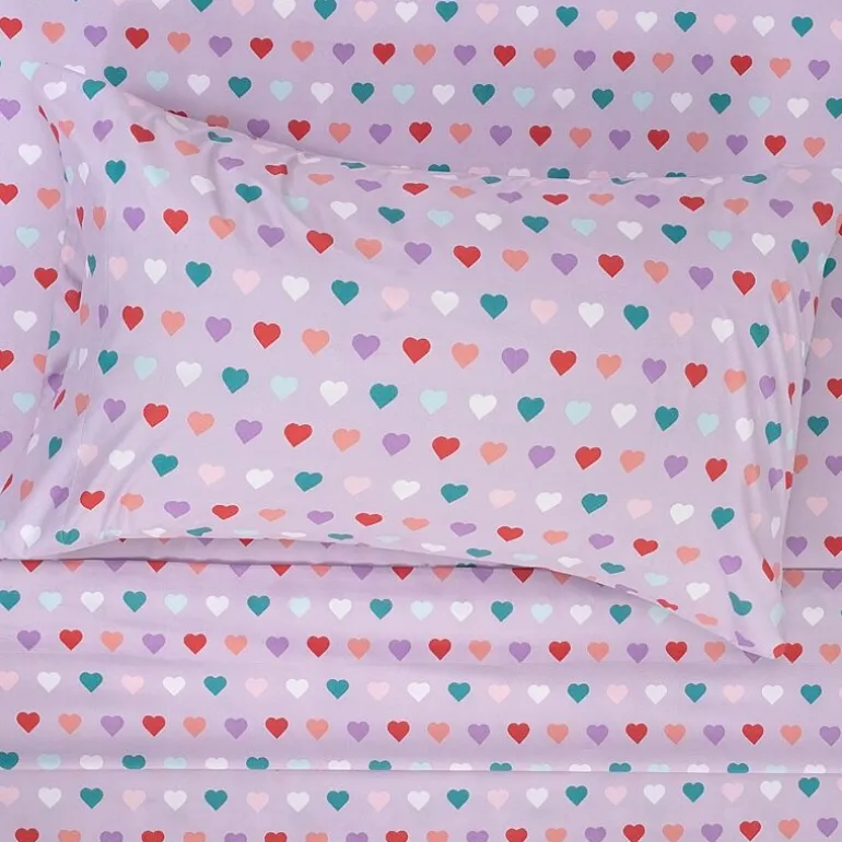 Sweet Home Collection™ Hearts Microfiber Wrinkle Resistant Kids Sheet Set