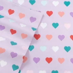 Sweet Home Collection™ Hearts Microfiber Wrinkle Resistant Kids Sheet Set
