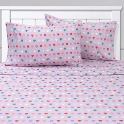 Sweet Home Collection™ Hearts Microfiber Wrinkle Resistant Kids Sheet Set