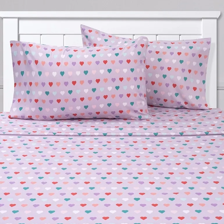Sweet Home Collection™ Hearts Microfiber Wrinkle Resistant Kids Sheet Set