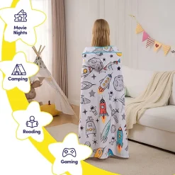 Sweet Home Collection Hooded Cozy Wearable Blanket