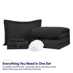Sweet Home Collection Quilted Cozy Breathable Bedding Set Down Alternative Comforter Set
