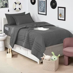Sweet Home Collection Quilted Cozy Breathable Bedding Set Down Alternative Comforter Set