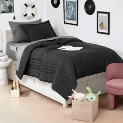 Sweet Home Collection Quilted Cozy Breathable Bedding Set Down Alternative Comforter Set