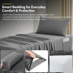 Sweet Home Collection Quilted Cozy Breathable Bedding Set Down Alternative Comforter Set