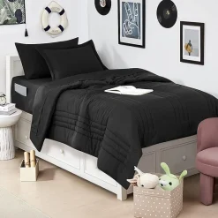 Sweet Home Collection Quilted Cozy Breathable Bedding Set Down Alternative Comforter Set