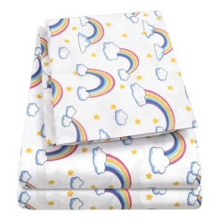 Sweet Home Collection™ Rainbows Microfiber Wrinkle Resistant Kids Sheet Set