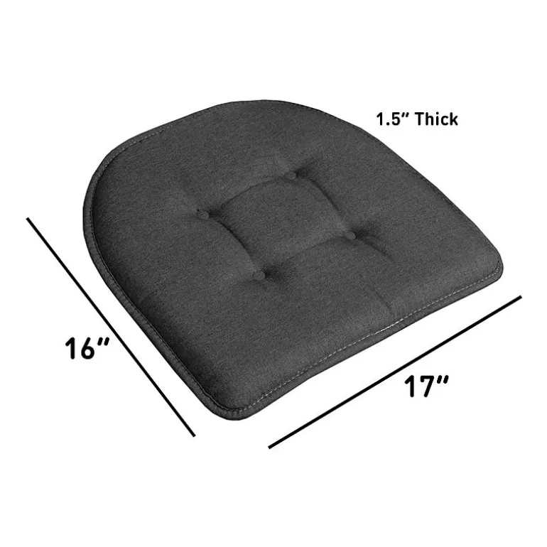 Sweet Home Collection™ Solid Color U Shaped Memory Foam 17" x 16" Chair Cushions