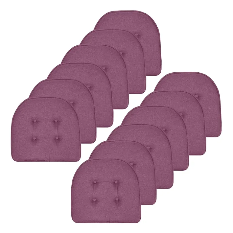 Sweet Home Collection™ Solid Color U Shaped Memory Foam 17" x 16" Chair Cushions