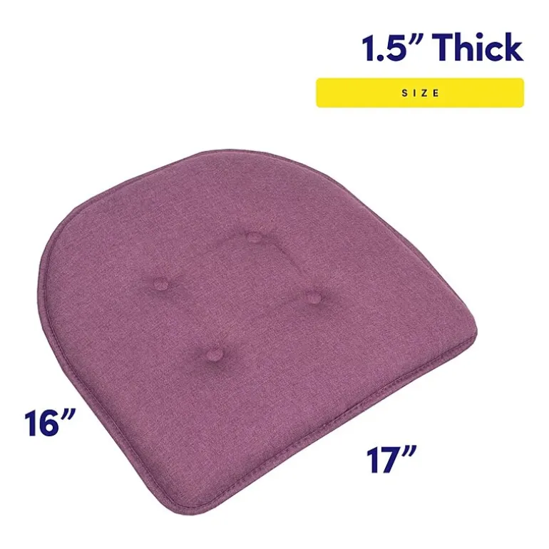 Sweet Home Collection™ Solid Color U Shaped Memory Foam 17" x 16" Chair Cushions