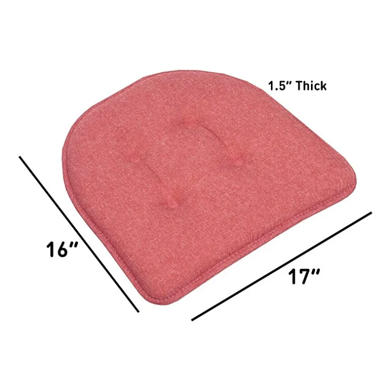 Sweet Home Collection™ Solid Color U Shaped Memory Foam 17" x 16" Chair Cushions
