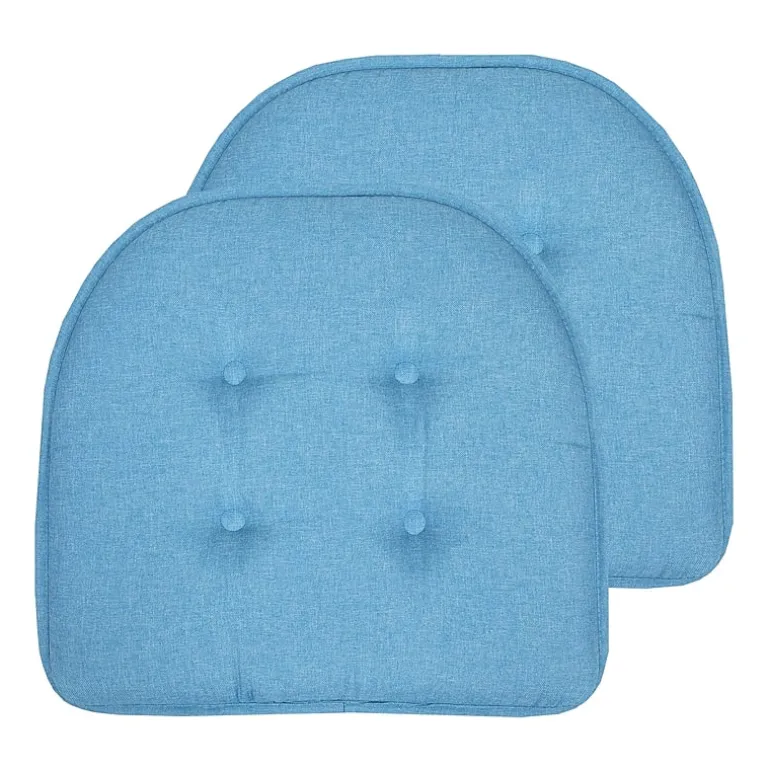 Sweet Home Collection™ Solid Color U Shaped Memory Foam 17" x 16" Chair Cushions