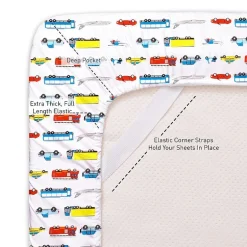 Sweet Home Collection™ Transportation Microfiber Wrinkle Resistant Kids Sheet Set