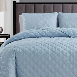 Swift Home Lightweight Oversized Diamond Stitched Coverlet Bedspread Set Wrinkle Resistant Quilt Set
